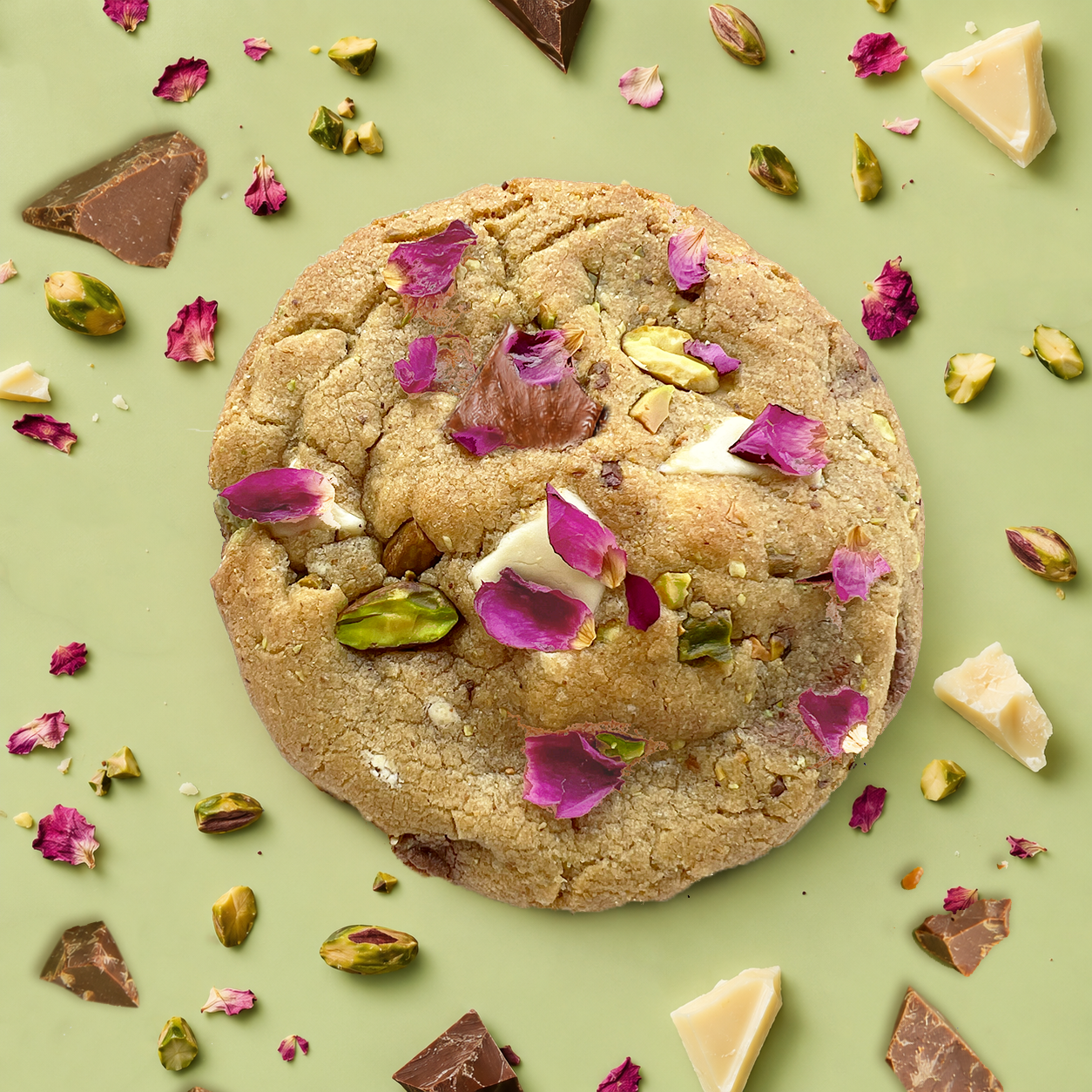 The Romeo- Chocolate Chunk Pistachio Rose